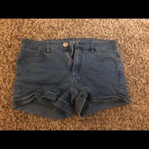 Dark blue, low high waste shorts